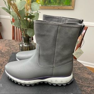 Cole Haan New zero grand leather boots gray 7.5 $170
